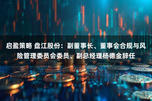 启盈策略 盘江股份：副董事长、董事会合规与风险管理委员会委员、副总经理杨德金辞任
